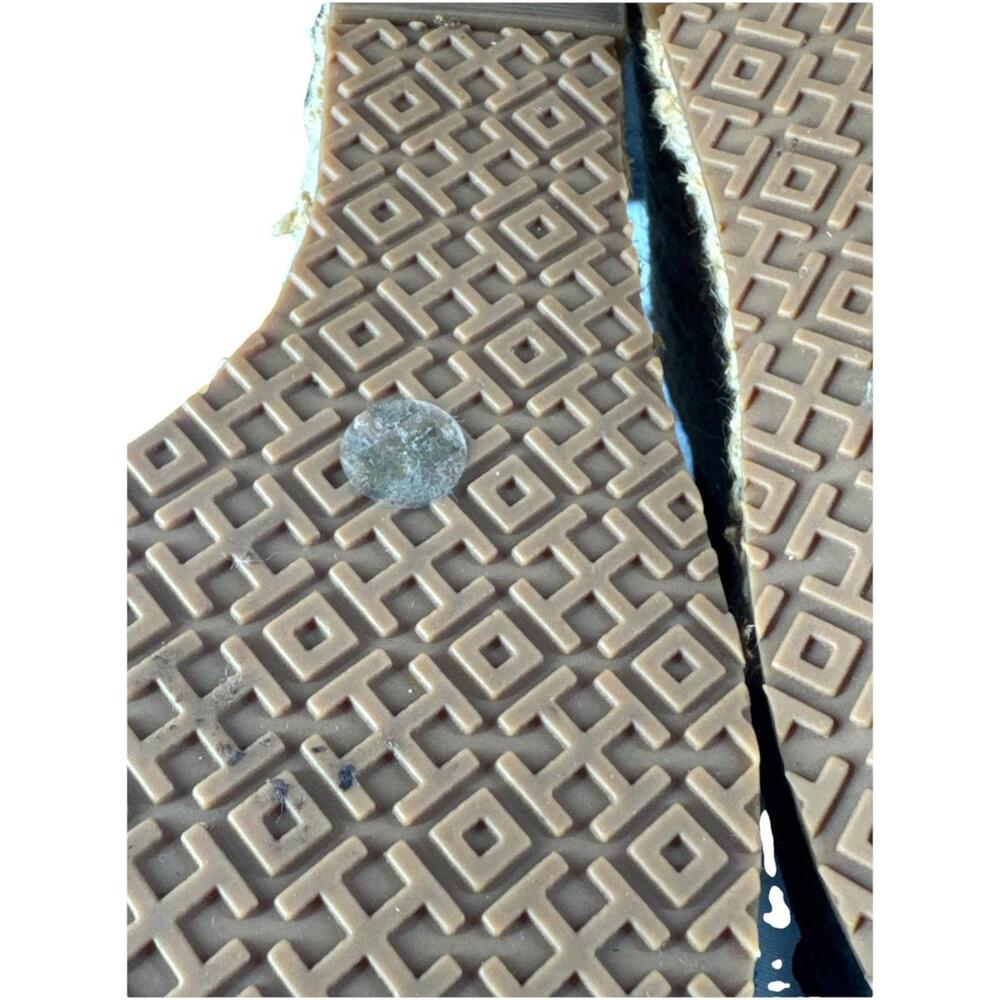 Tory Burch Kristen Espadrille Platform Womens  Black Suede  Wedge Sandals 8 1/2 - Picture 7 of 7